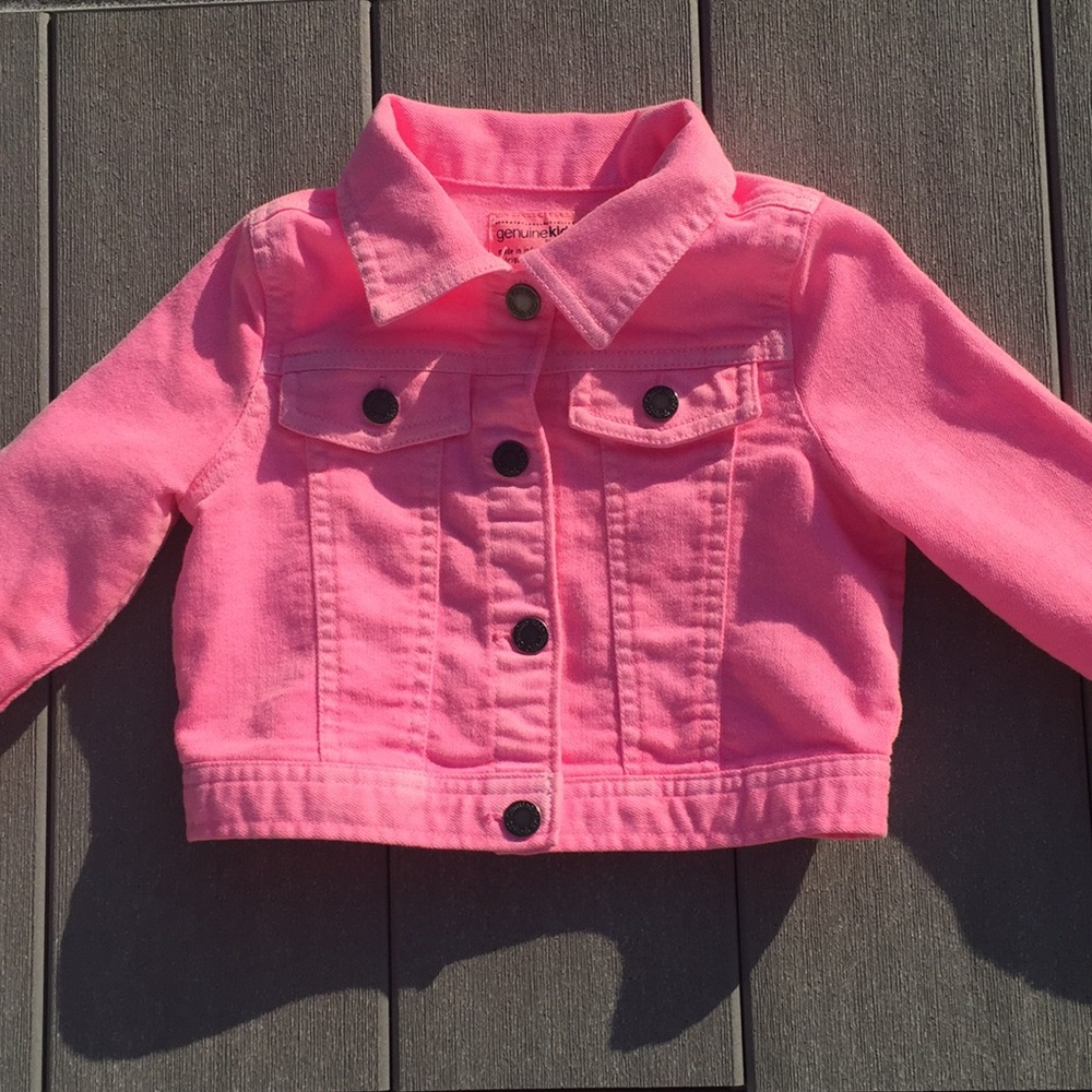 Super cute 2T toddler pink jean jacket